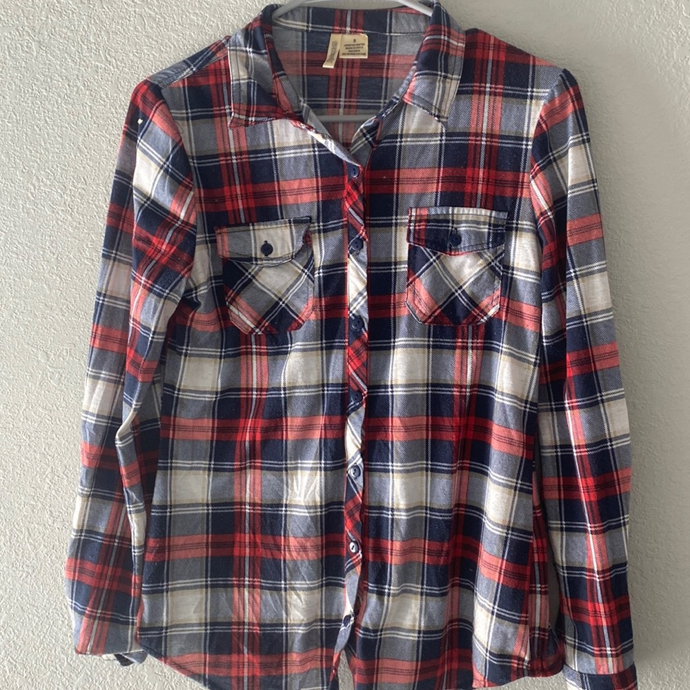 Plaid flannel button up